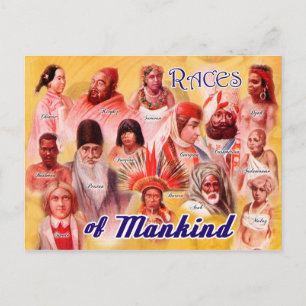 Carte Postale Races de l'humanité