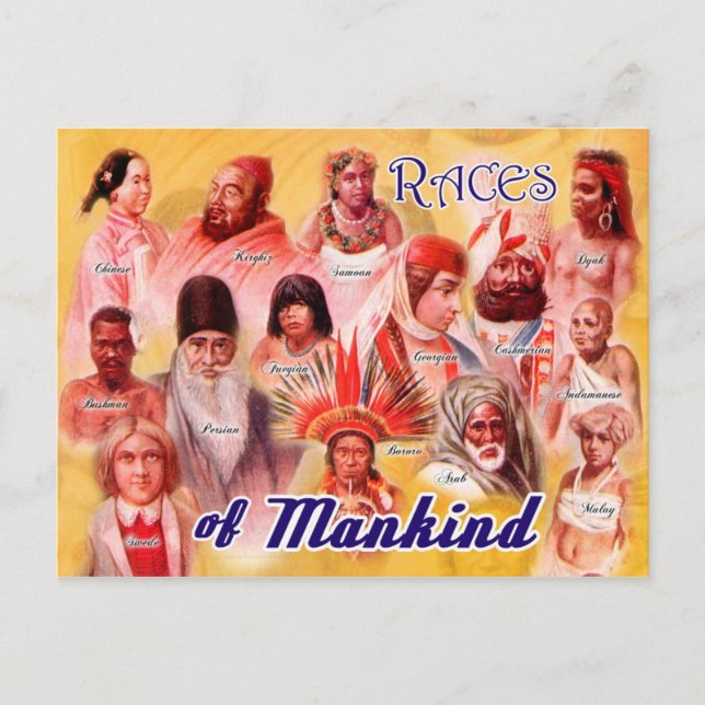 Carte Postale Races de l'humanité (Devant)
