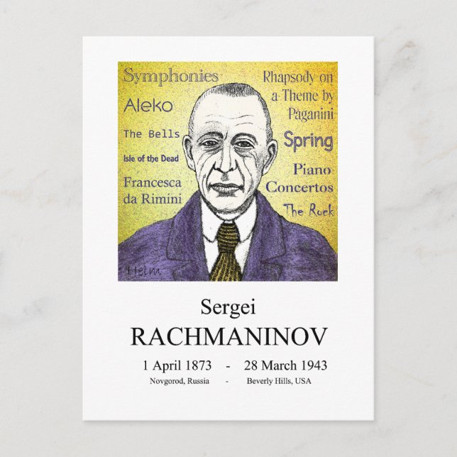 Carte Postale Rachmaninov (Devant)