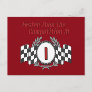 Carte Postale Racing Thème 1er anniversaire