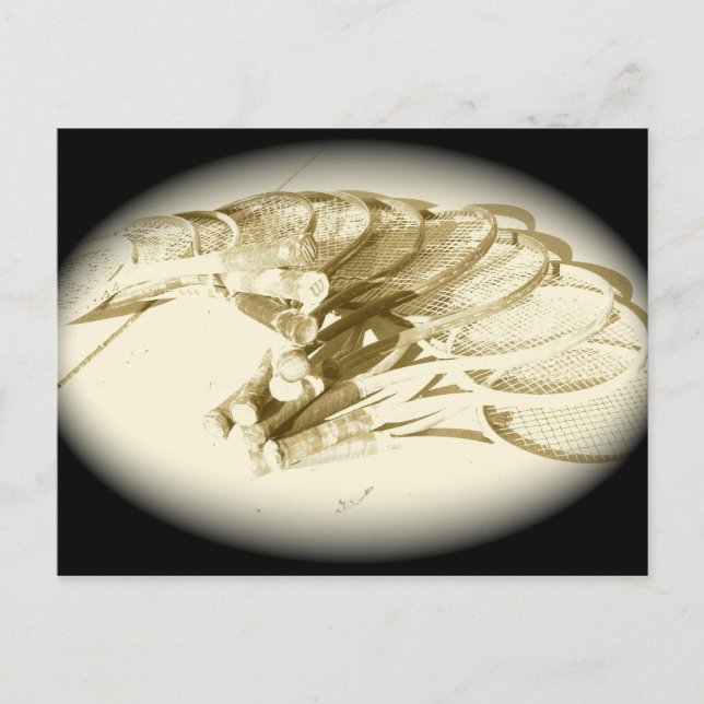 CARTE POSTALE RACKETS DE TENNIS (Devant)