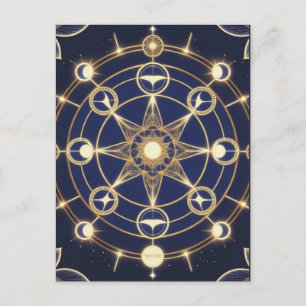 Carte Postale Radiance Divine – Mandala Doré de l'Éveil