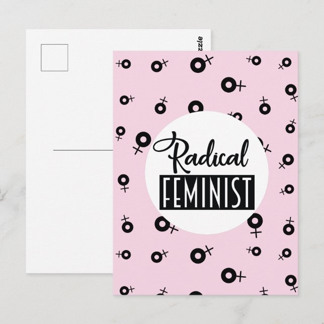Carte Postale Radical féministe (Devant / Derrière)