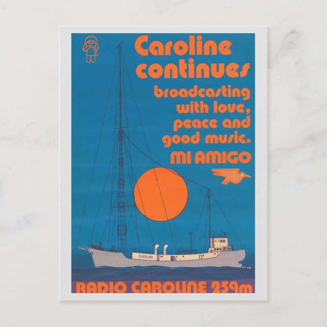 Carte Postale Radio Caroline 259 - Mi Amigo (Devant)