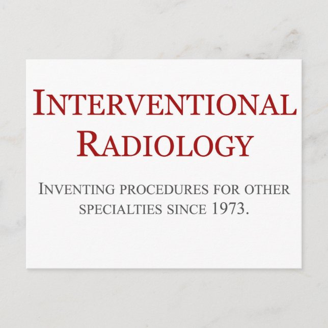 Carte Postale Radiologie interventionnelle (Devant)