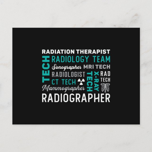 Carte Postale Radiologie Technicien Radiothérapie Xray Tech (Devant)