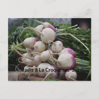 Carte Postale Radis avec sel et beurre