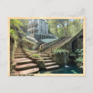 Carte Postale Radium Springs Géorgie Voyage Rétro