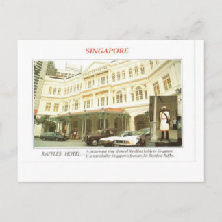 Carte Postale Raffles Hotel Singapour
