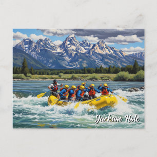 Carte Postale Rafting à Jackson Hole Wyoming