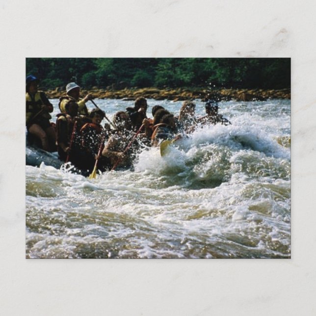 Carte Postale Rafting d'eau blanche (Devant)