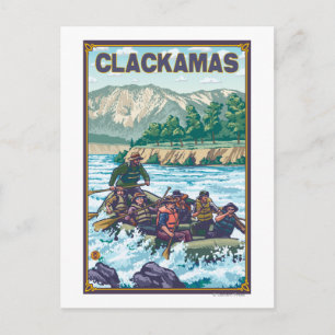 Carte Postale Rafting en eau blanche - Clackamas, Oregon