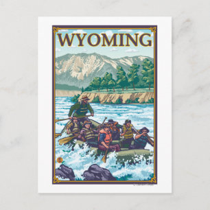 Carte Postale Rafting en eau blanche - Wyoming