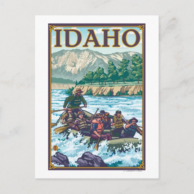Carte Postale Rafting en eaux vives - Idaho (Devant)