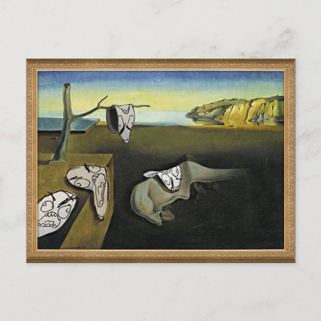 Carte Postale Rage Visage Mème Visage Comique Art Peinture (Devant)