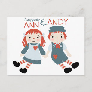 Carte Postale Raggedy Ann & Andy