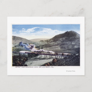 Carte Postale Rail limité, Courbe en fer à cheval