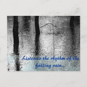 Carte Postale Rain Quote