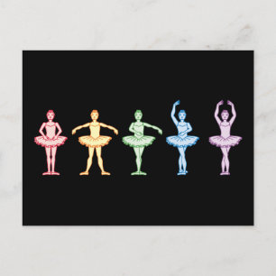 Carte Postale Rainbow Ballerinas