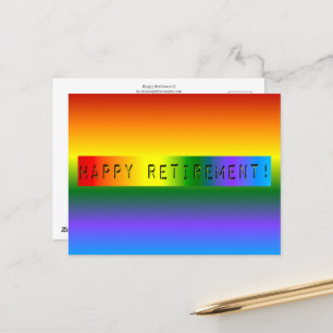 Carte Postale Rainbow Bonne retraite !
