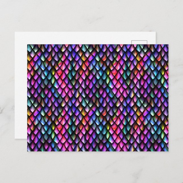 Carte postale Rainbow Dragon Scales (Devant / Derrière)