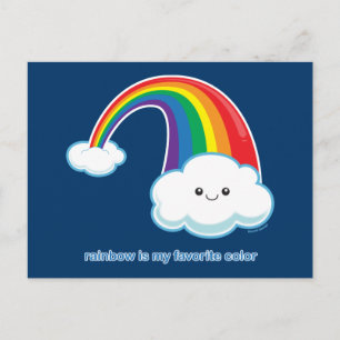 Carte Postale Rainbow est ma couleur préférée