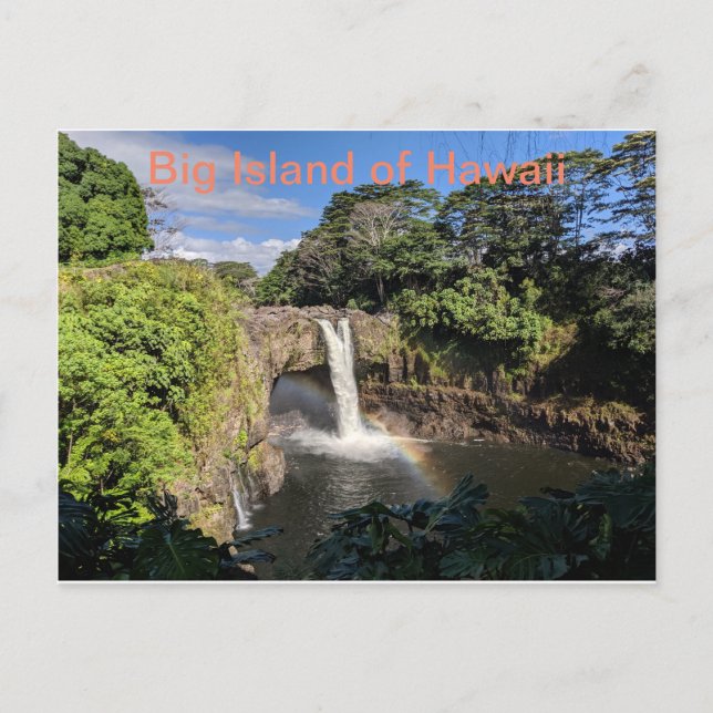 Carte Postale Rainbow Falls de Big Island Hawaii (Devant)