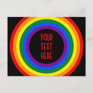 Carte Postale RAINBOW FLAG BUTTON + your sign or text