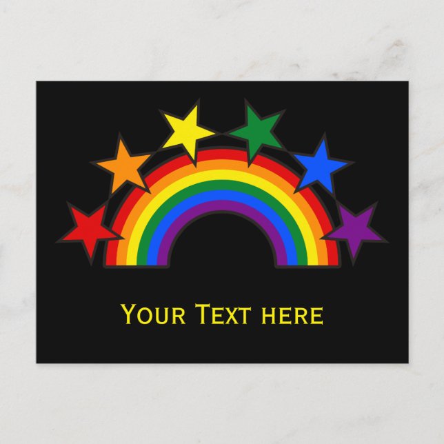Carte Postale RAINBOW FLAG STARS III + vos idées (Devant)