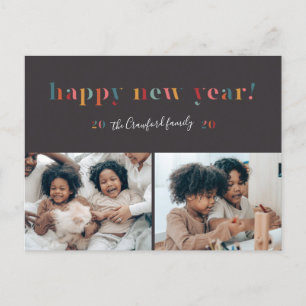 Carte postale Rainbow Happy New Year Holiday