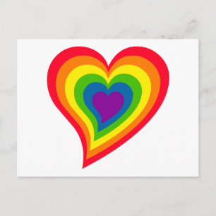 Carte postale Rainbow Heart