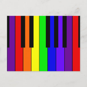 Carte Postale Rainbow Keyboard