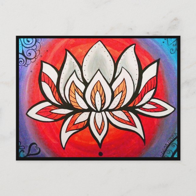 Carte postale Rainbow Lotus (Devant)