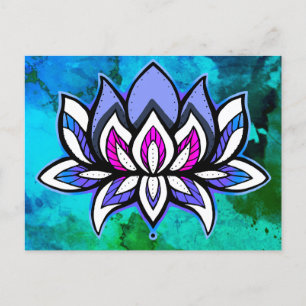 Carte postale Rainbow Lotus Blues