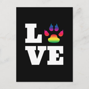 Carte Postale Rainbow paw