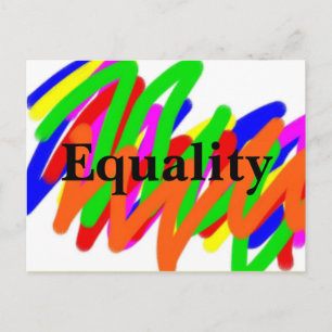 Carte postale Rainbow Scribble Equality