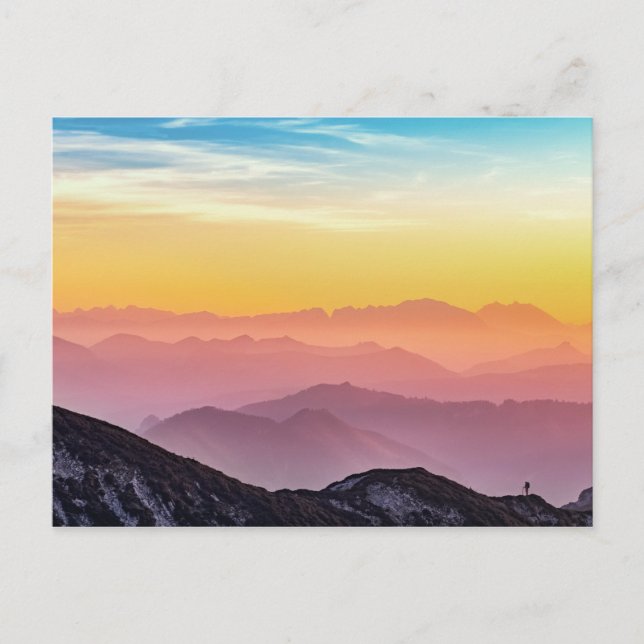 Carte postale Rainbow Sky Mountains (Devant)