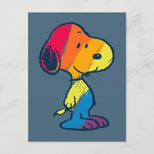 Carte Postale Rainbow Snoopy