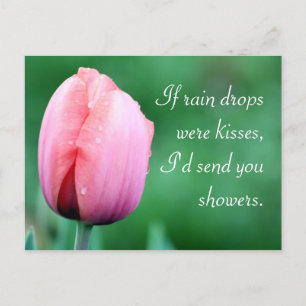 Carte Postale Raindrops & Kisses Tulip Photographie