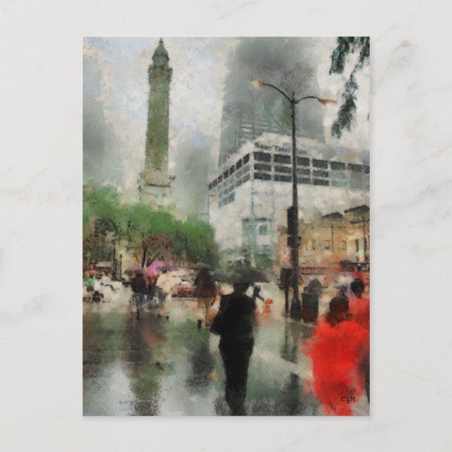 Carte Postale Rainy Day à Chicago (Devant)