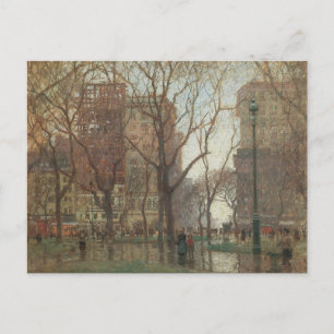 Carte Postale Rainy Day, Carré de Madison, New York, Paul Cornoy