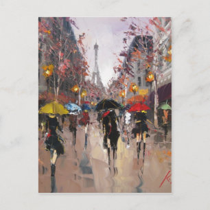 Carte Postale Rainy Day in Paris