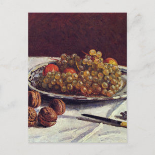 Carte Postale Raisins et noix sur une table Impressionniste Sisl