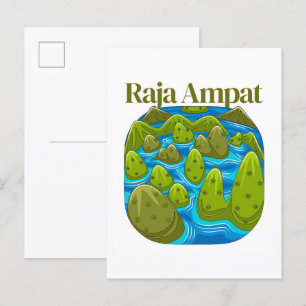 Carte Postale Raja Ampat Papouasie Indonésie illustration de voy