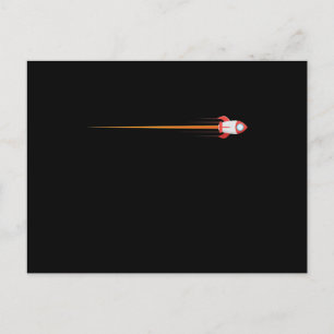 Carte Postale Rakete im Weltraum