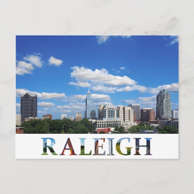 Carte Postale Raleigh North Carolina City Skyline Travel Photo (Devant)