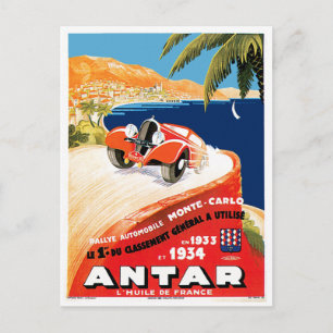 Carte Postale Rallye Automobile Monte Carlo