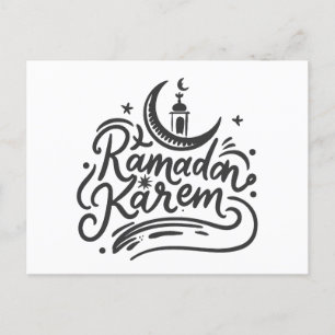 Carte Postale Ramadan Kareem Crescent Moon aperçu Jeûne