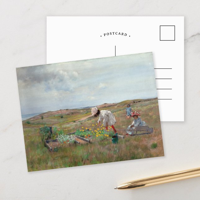 Carte Postale Ramassage de fleurs | William Merritt Chase (Créateur téléchargé)
