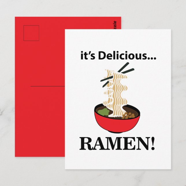 Carte Postale Ramen C'est délicieux Ramen (Devant / Derrière)